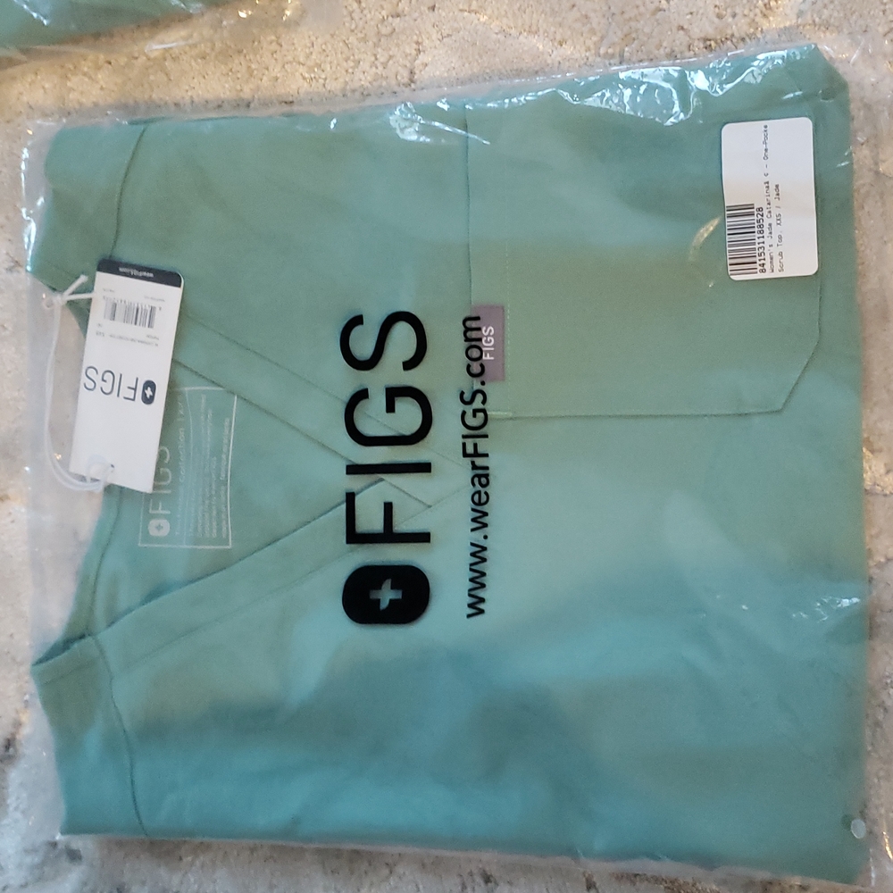 Figs Jade Catarina Scrub Top XXS Brand New